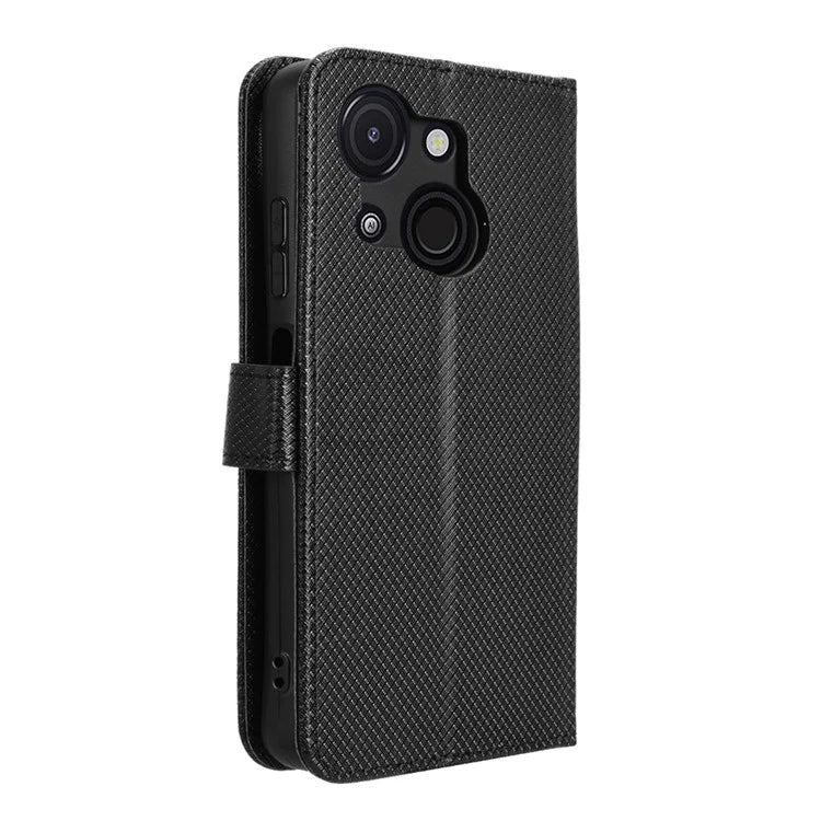 For itel A50C A669L Case PU Leather Diamond Texture Wallet Phone Cover