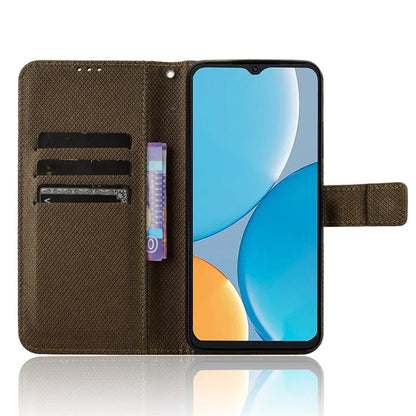 For itel A50C A669L Case PU Leather Diamond Texture Wallet Phone Cover