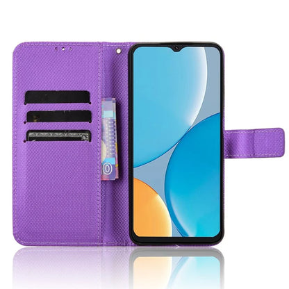 For itel A50C A669L Case PU Leather Diamond Texture Wallet Phone Cover