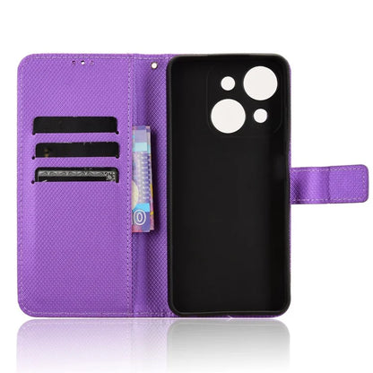 For itel A50C A669L Case PU Leather Diamond Texture Wallet Phone Cover