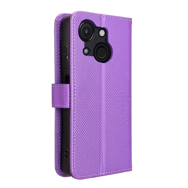 For itel A50C A669L Case PU Leather Diamond Texture Wallet Phone Cover