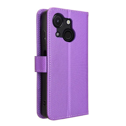 For itel A50C A669L Case PU Leather Diamond Texture Wallet Phone Cover