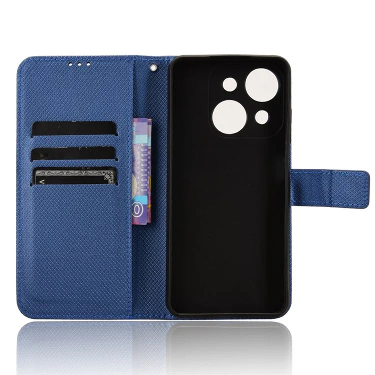 For itel A50C A669L Case PU Leather Diamond Texture Wallet Phone Cover