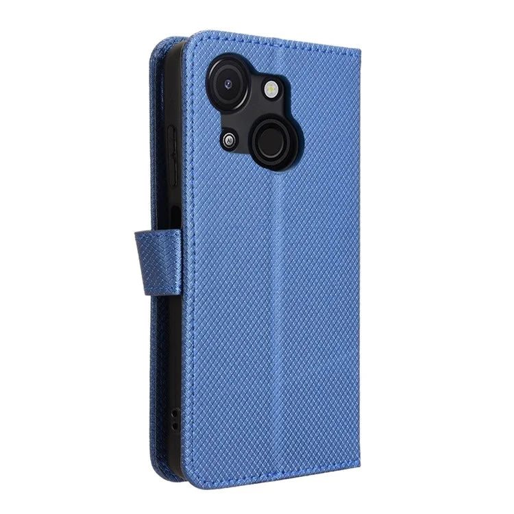 For itel A50C A669L Case PU Leather Diamond Texture Wallet Phone Cover