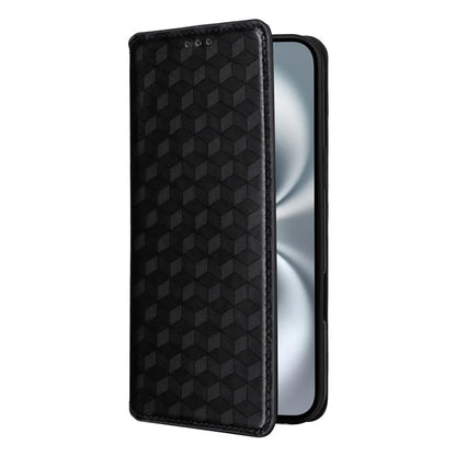 For iPhone 16 Wallet Case Rhombus Imprinted Leather Phone Cover