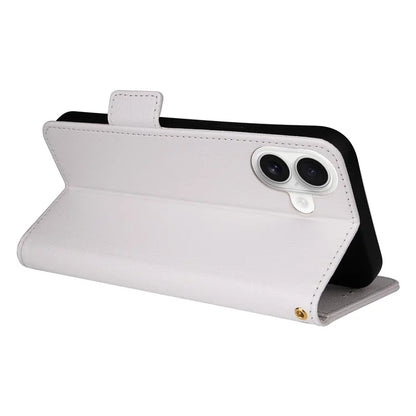For iPhone 16 Case Litchi Texture PU Leather Wallet Flip Phone Cover