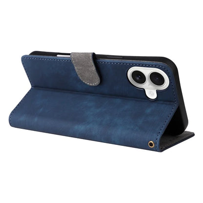 For iPhone 16 Plus Wallet Case RFID Blocking PU Leather Cover Stand View