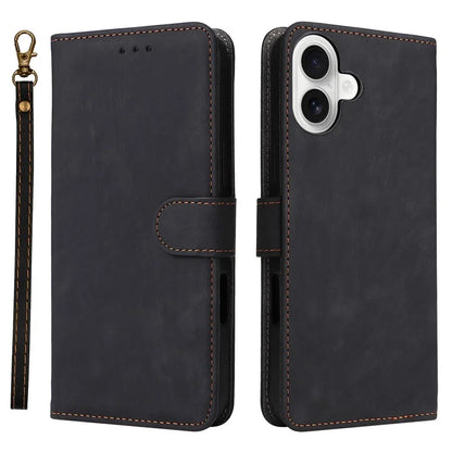 For iPhone 16 Plus Wallet Case RFID Blocking PU Leather Cover Stand View
