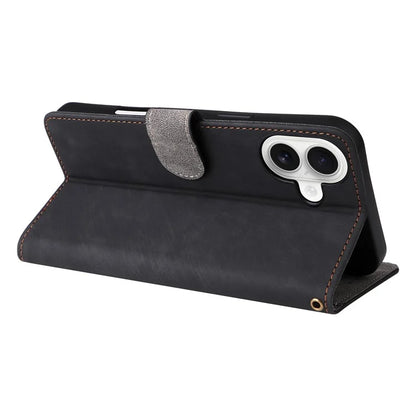 For iPhone 16 Plus Wallet Case RFID Blocking PU Leather Cover Stand View