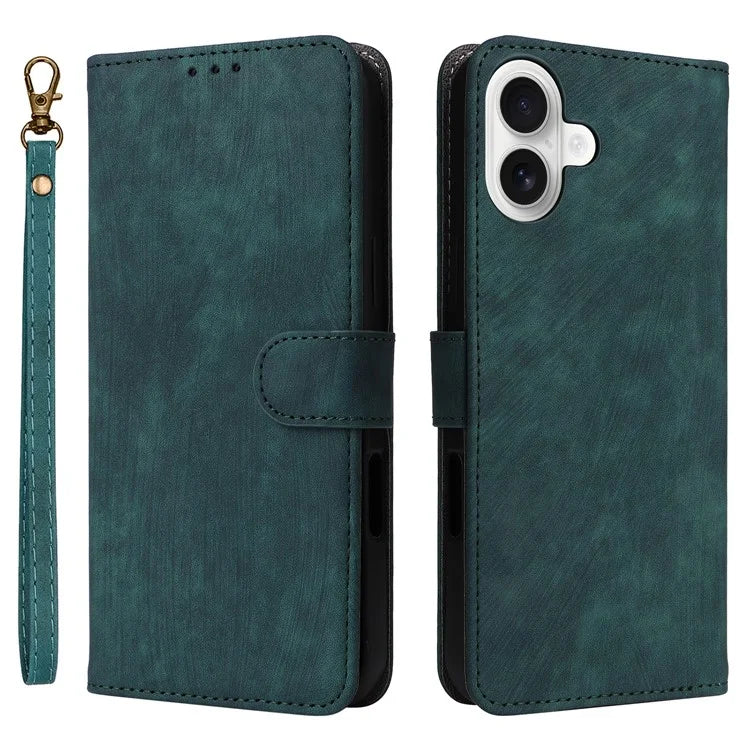 For iPhone 16 Plus Wallet Case RFID Blocking PU Leather Cover Stand View