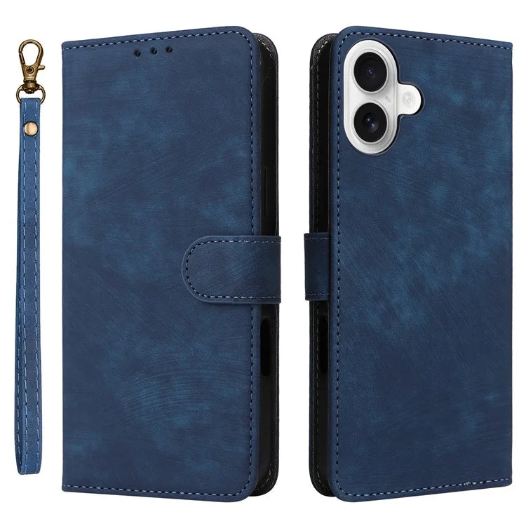 For iPhone 16 Wallet Case RFID Blocking PU Leather Cover Stand View