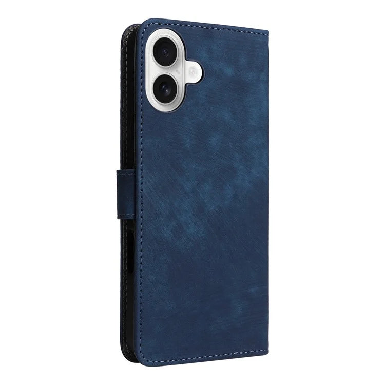 For iPhone 16 Wallet Case RFID Blocking PU Leather Cover Stand View