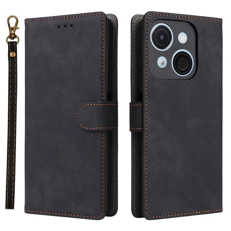 For itel A50C A669L Wallet Case RFID Blocking PU Leather Cover Stand View