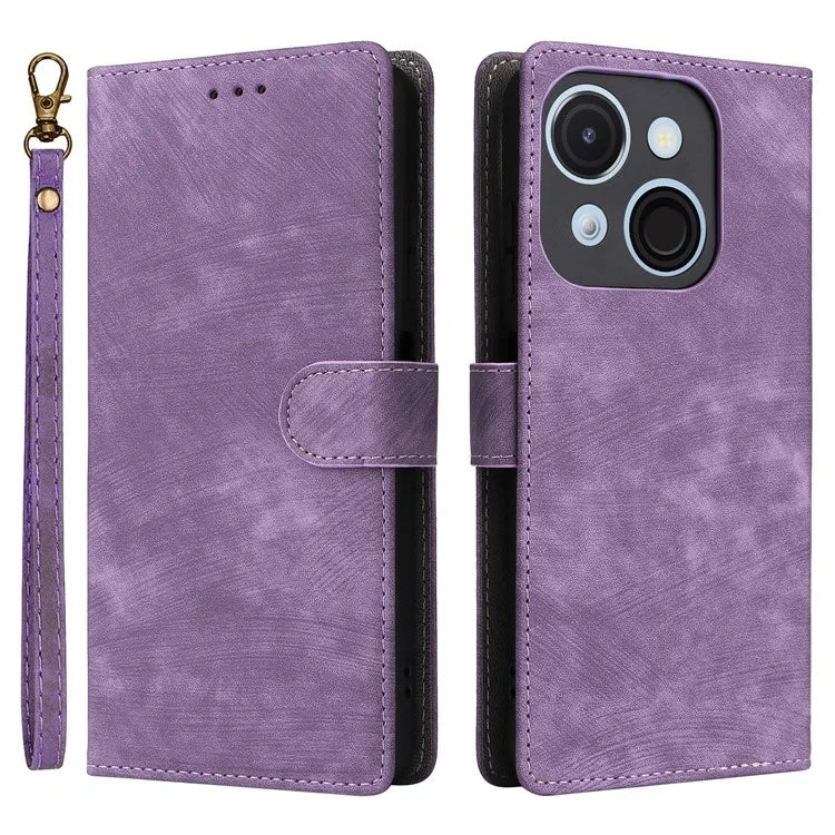 For itel A50C A669L Wallet Case RFID Blocking PU Leather Cover Stand View