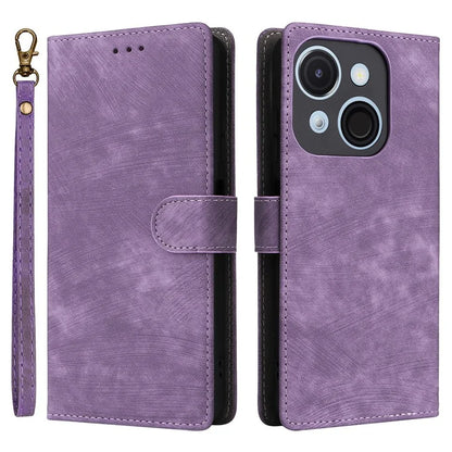 For itel A50C A669L Wallet Case RFID Blocking PU Leather Cover Stand View