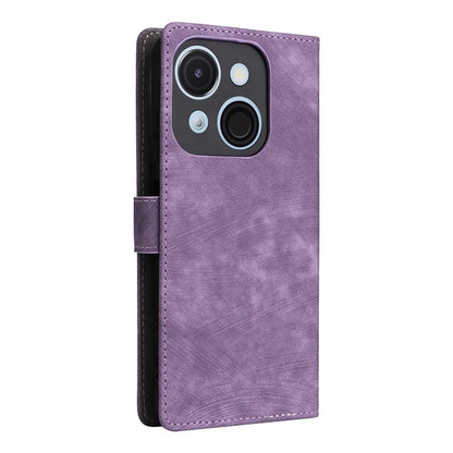 For itel A50C A669L Wallet Case RFID Blocking PU Leather Cover Stand View