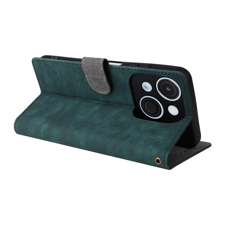 For itel A50C A669L Wallet Case RFID Blocking PU Leather Cover Stand View