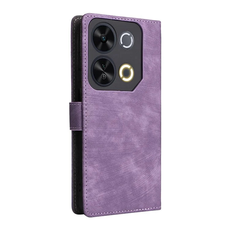 For itel P65 P671L Wallet Case RFID Blocking PU Leather Cover Stand View