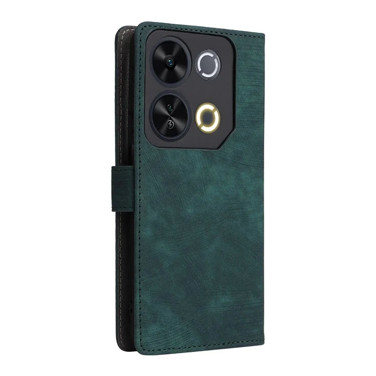 For itel P65 P671L Wallet Case RFID Blocking PU Leather Cover Stand View