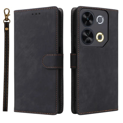 For itel P65 P671L Wallet Case RFID Blocking PU Leather Cover Stand View