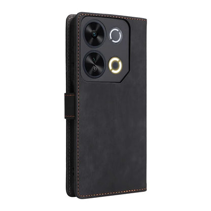 For itel P65 P671L Wallet Case RFID Blocking PU Leather Cover Stand View