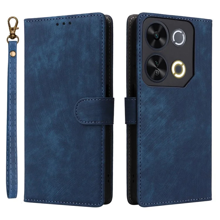 For itel P65 P671L Wallet Case RFID Blocking PU Leather Cover Stand View