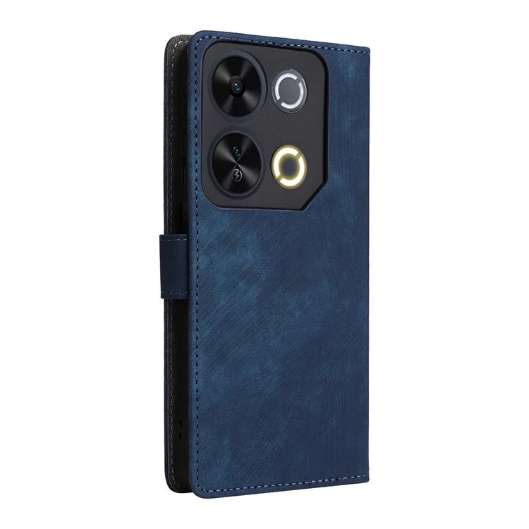 For itel P65 P671L Wallet Case RFID Blocking PU Leather Cover Stand View