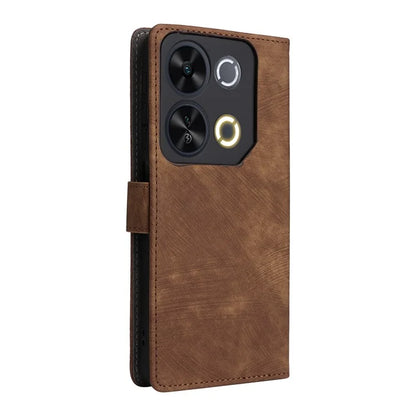 For itel P65 P671L Wallet Case RFID Blocking PU Leather Cover Stand View