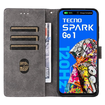 For TECNO Spark Go 2025 / Spark Go 1 / Pop 9 Wallet Case RFID Blocking PU Leather Cover Stand View