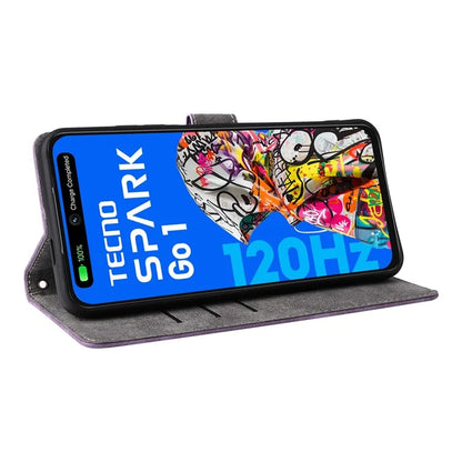 For TECNO Spark Go 2025 / Spark Go 1 / Pop 9 Wallet Case RFID Blocking PU Leather Cover Stand View