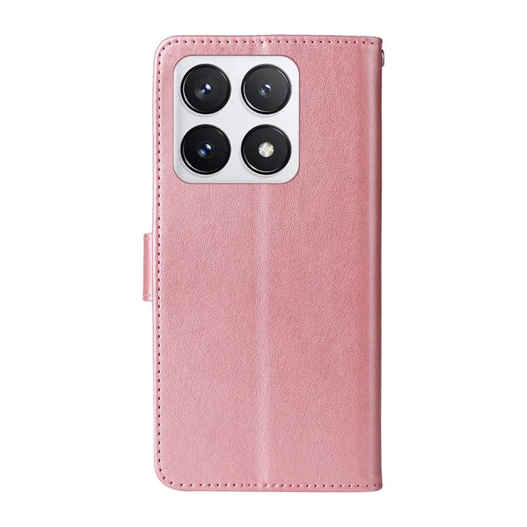 For Xiaomi 14T Pro Leather Case Butterfly Floral Imprint Wallet Stand Cover