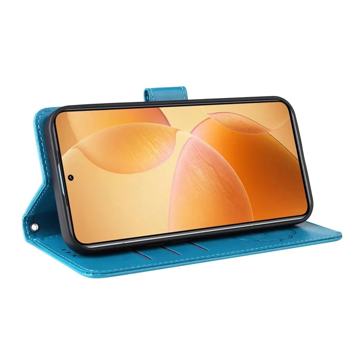 For Xiaomi 14T Pro Leather Case Butterfly Floral Imprint Wallet Stand Cover