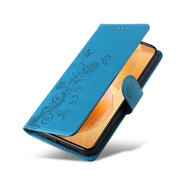 For Xiaomi 14T Pro Leather Case Butterfly Floral Imprint Wallet Stand Cover