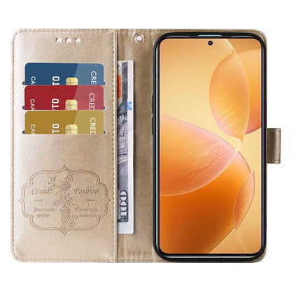 For Xiaomi 14T Pro Leather Case Butterfly Floral Imprint Wallet Stand Cover