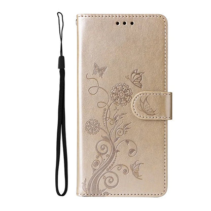 For Xiaomi 14T Pro Leather Case Butterfly Floral Imprint Wallet Stand Cover