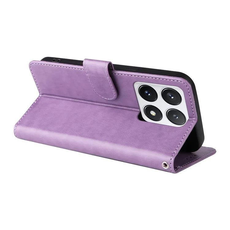 For Xiaomi 14T Pro Leather Case Butterfly Floral Imprint Wallet Stand Cover