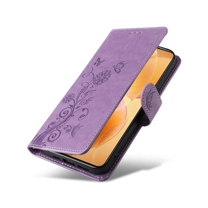 For Xiaomi 14T Pro Leather Case Butterfly Floral Imprint Wallet Stand Cover