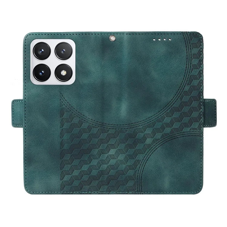 For Xiaomi 14T Pro Case PU Leather Phone Cover Rhombus Starry Imprinted