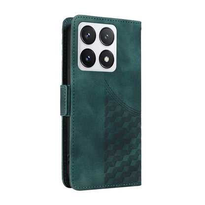For Xiaomi 14T Pro Case PU Leather Phone Cover Rhombus Starry Imprinted