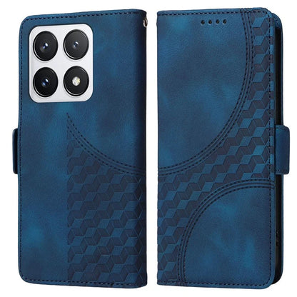 For Xiaomi 14T Pro Case PU Leather Phone Cover Rhombus Starry Imprinted