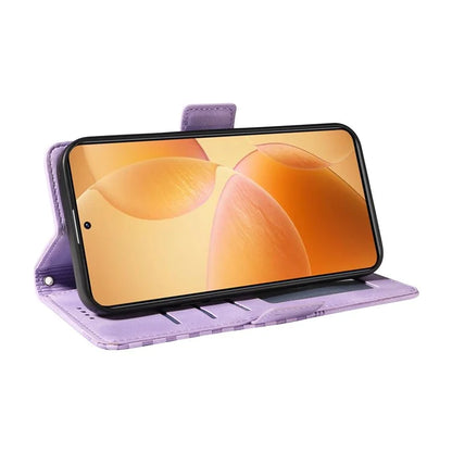 For Xiaomi 14T Pro Case PU Leather Phone Cover Rhombus Starry Imprinted