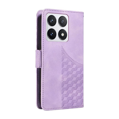 For Xiaomi 14T Pro Case PU Leather Phone Cover Rhombus Starry Imprinted