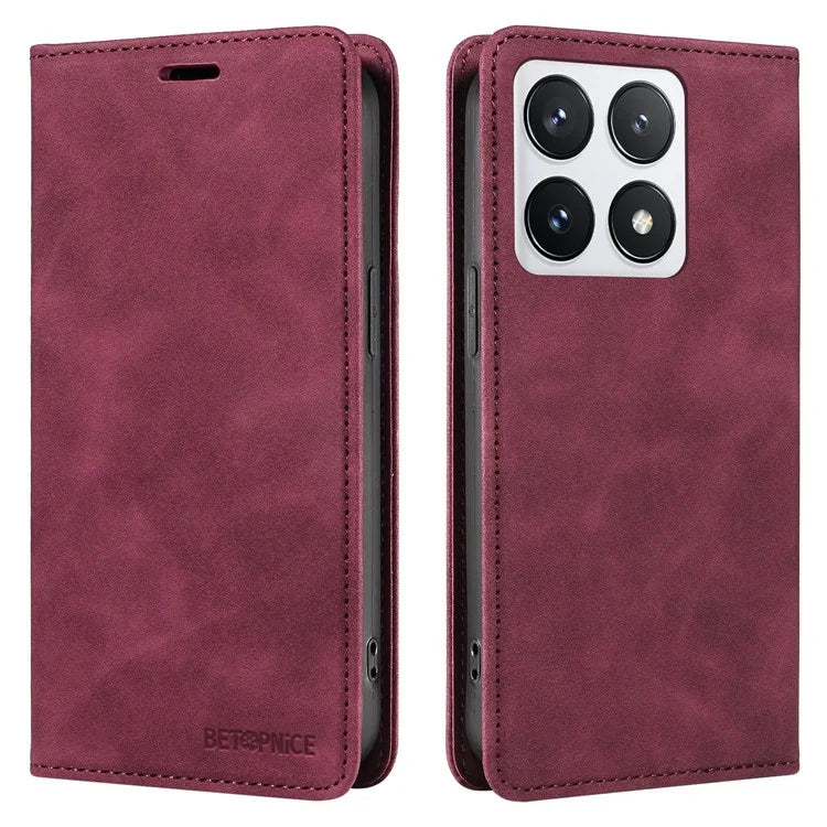 BETOPNICE 003 For Xiaomi 14T Pro Wallet Case Leather Phone Cover with Stand