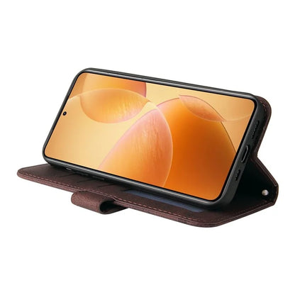 For Xiaomi 14T Pro Wallet Case Skin-Touch Leather Phone Cover Tree Pattern Hardware