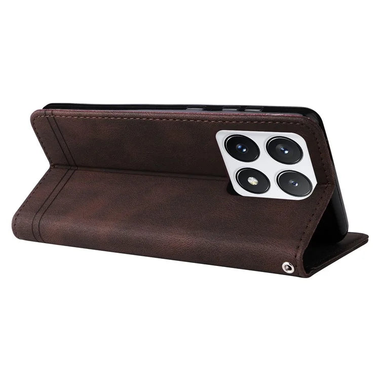 For Xiaomi 14T Pro Wallet Case Skin-Touch Leather Phone Cover Tree Pattern Hardware