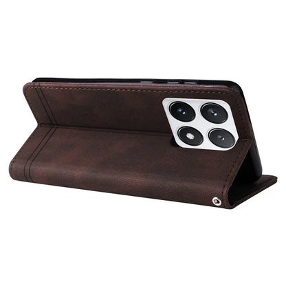 For Xiaomi 14T Pro Wallet Case Skin-Touch Leather Phone Cover Tree Pattern Hardware