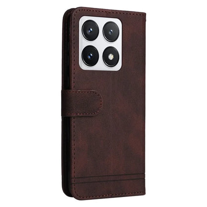 For Xiaomi 14T Pro Wallet Case Skin-Touch Leather Phone Cover Tree Pattern Hardware