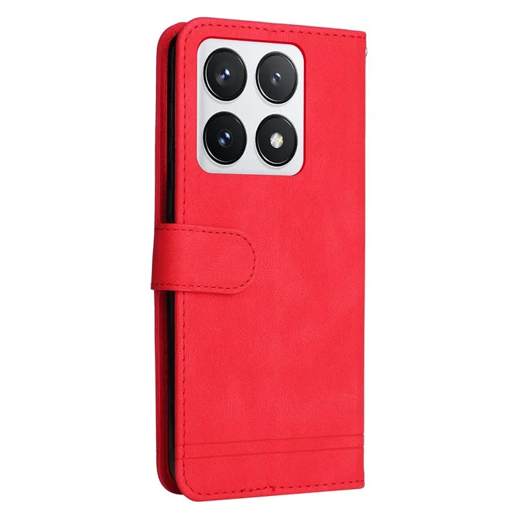 For Xiaomi 14T Pro Wallet Case Skin-Touch Leather Phone Cover Tree Pattern Hardware
