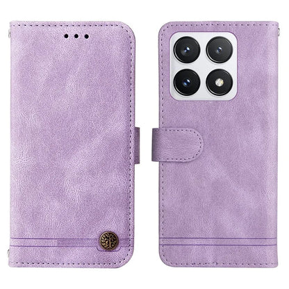 For Xiaomi 14T Pro Wallet Case Skin-Touch Leather Phone Cover Tree Pattern Hardware