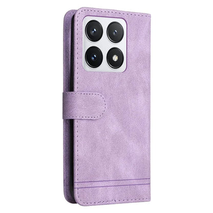 For Xiaomi 14T Pro Wallet Case Skin-Touch Leather Phone Cover Tree Pattern Hardware